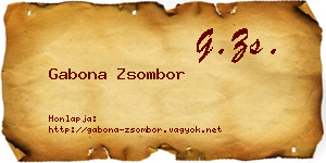 Gabona Zsombor névjegykártya